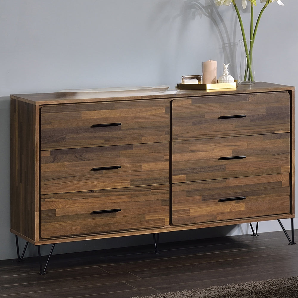 Hestia Mid-Century 6-Drawer Dresser