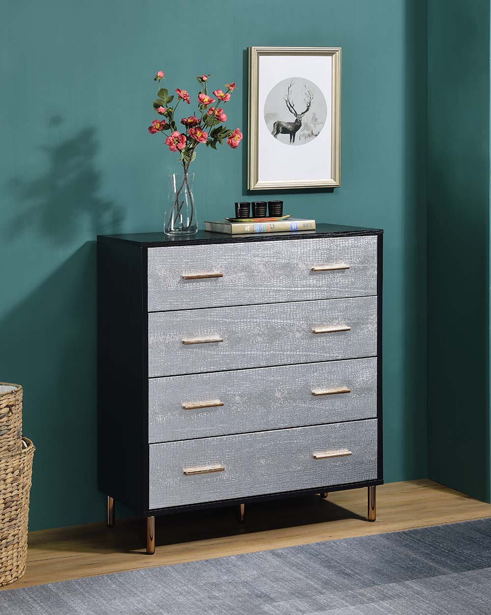 Myles Glam Vanity, Dresser & Jewelry Armoire