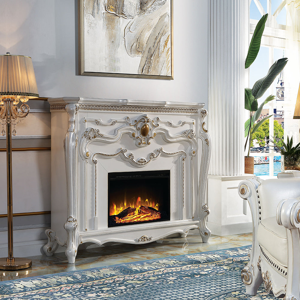 Picardy Entertainment Center, Fireplace, Mirror & Bench