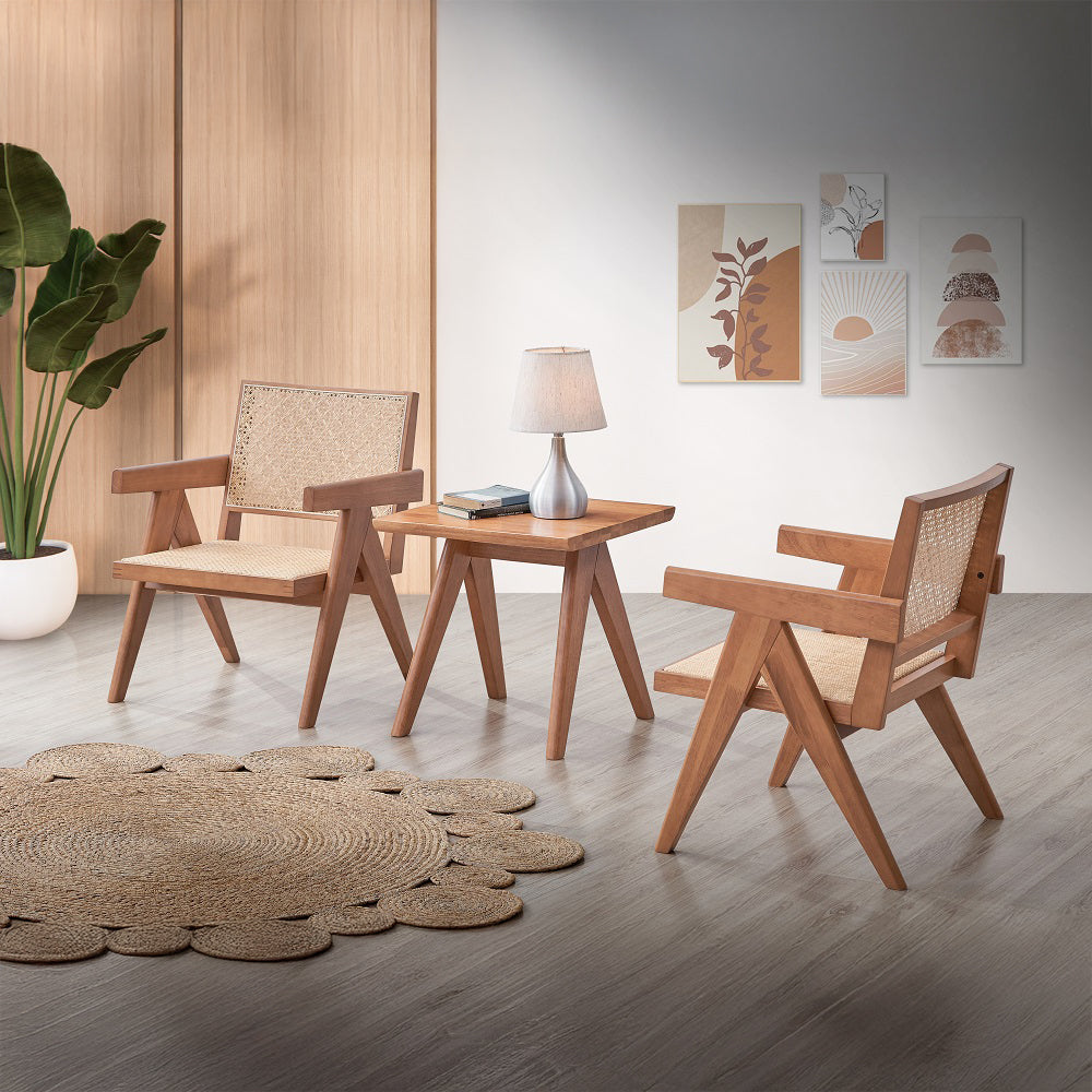 Velentina Rattan Accent Chair & End Table