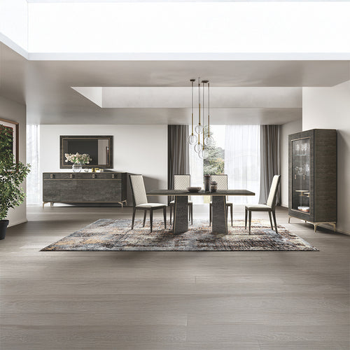 Venezia Accent Mirror - Wide Frame in Gray Oak High Gloss | Made in Italy