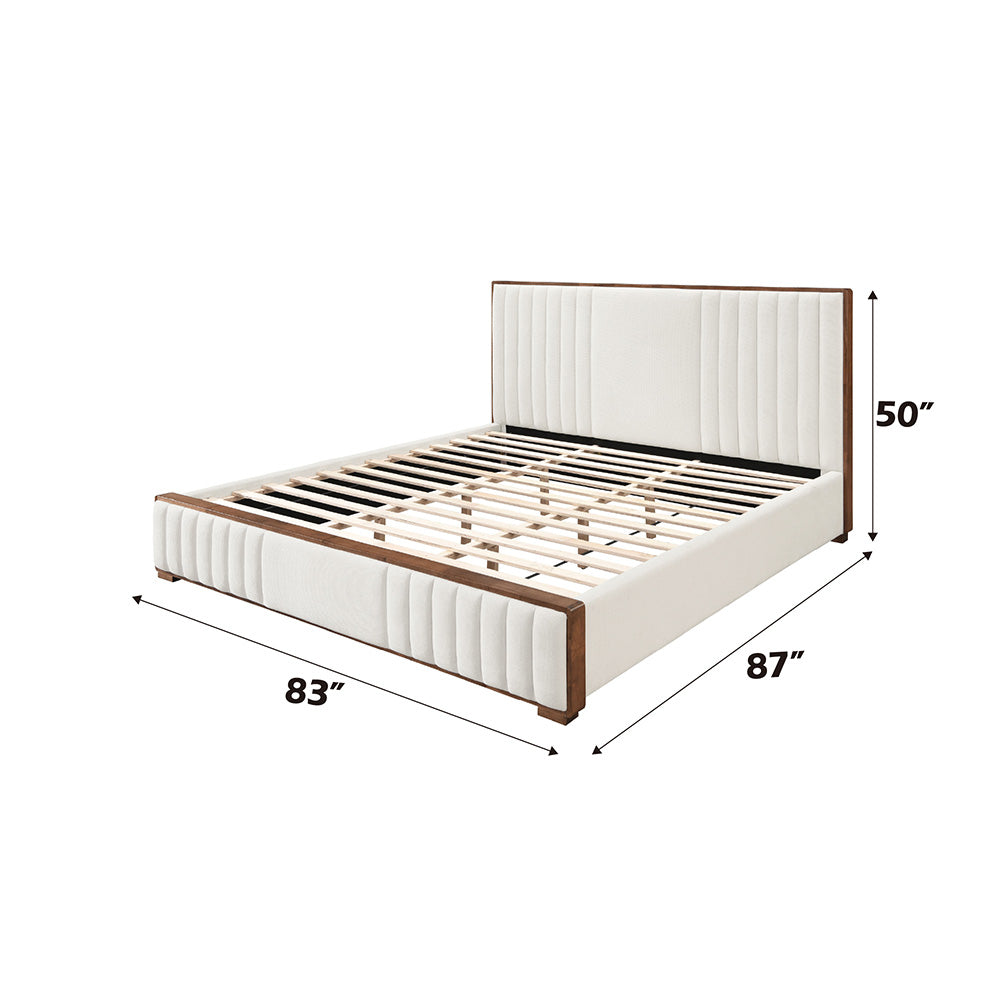 Kaleea Channel-Tufted Upholstered Bed