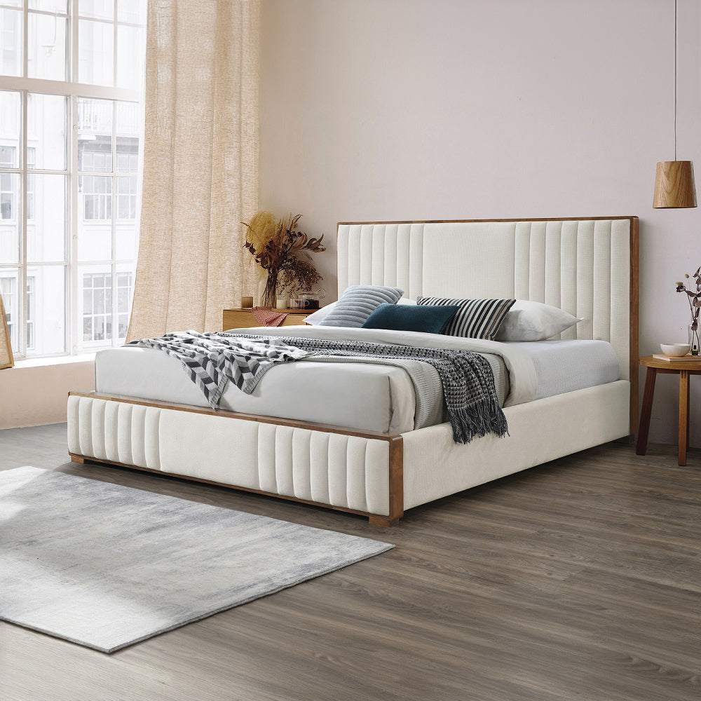 Kaleea Channel-Tufted Upholstered Bed