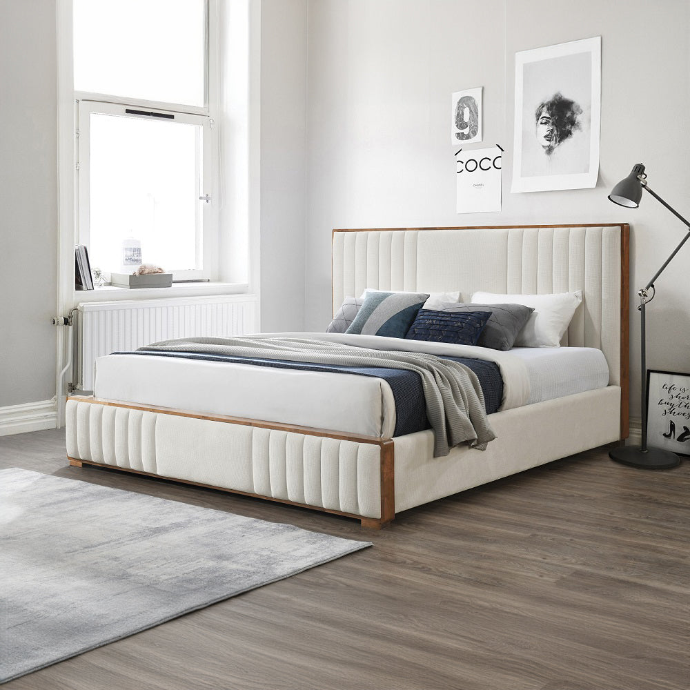 Kaleea Channel-Tufted Upholstered Bed