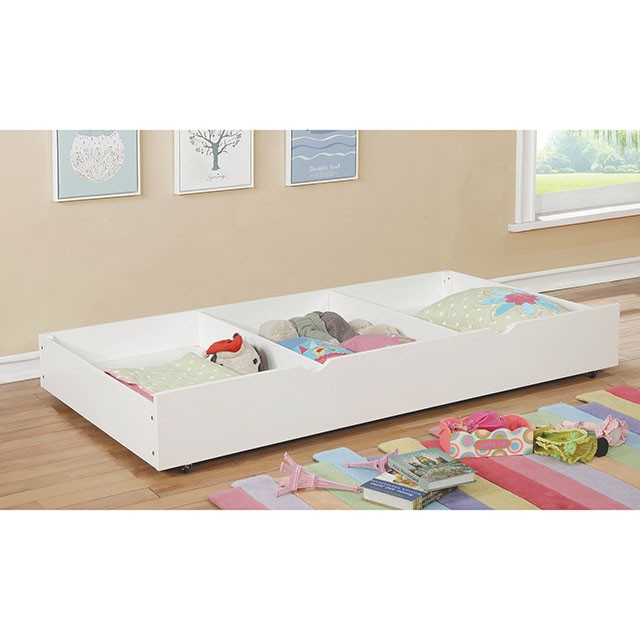 Omnus Transitional Youth Bedroom Furniture - Chest, Dresser, Desk, Hutch, Mirror & Trundle - cm-tr453-wh-2