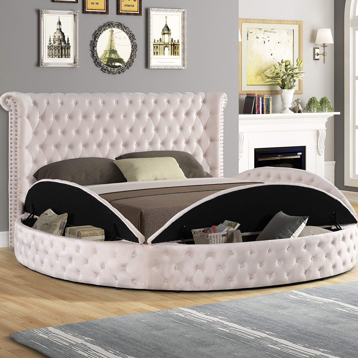 Upholstered Velvet Bed