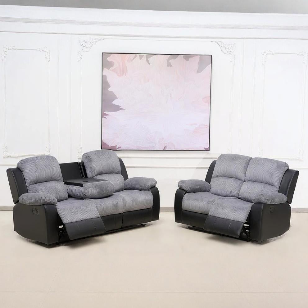 Bloom Love Seat & Sofa Set Recliner with Console Cup Holders