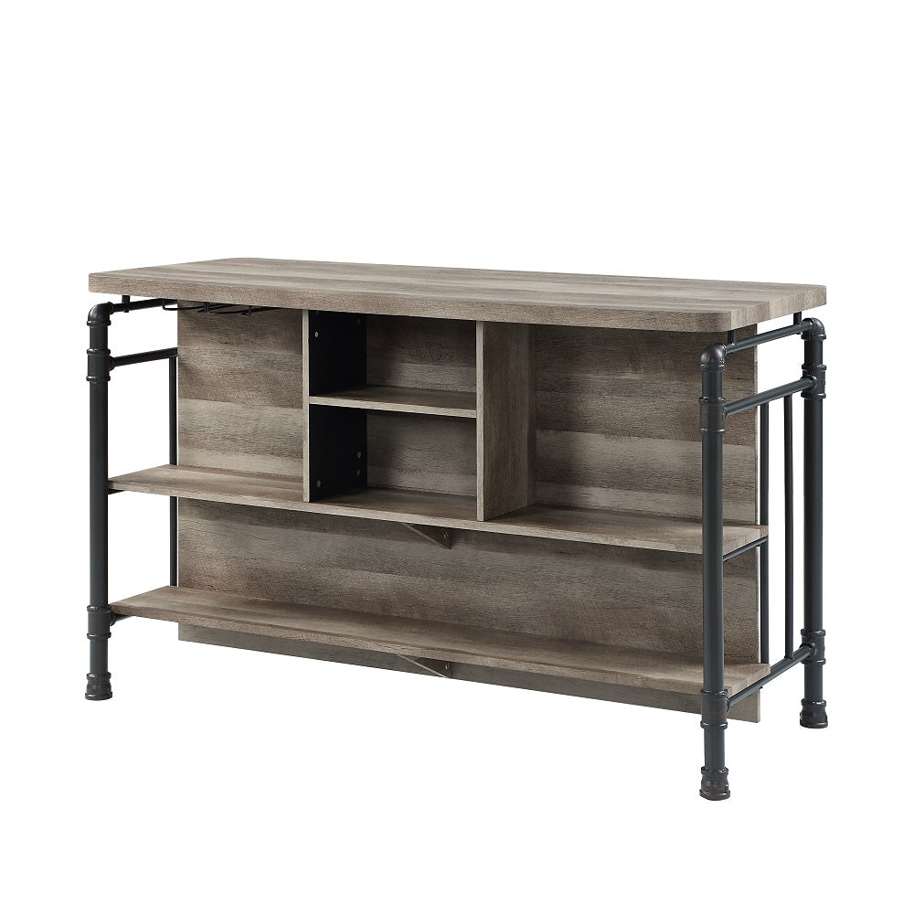Edina Industrial Kitchen Island & Wine Rack