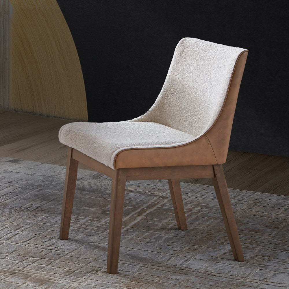 Ginny Walnut Dining Table & Wingback Side Chairs