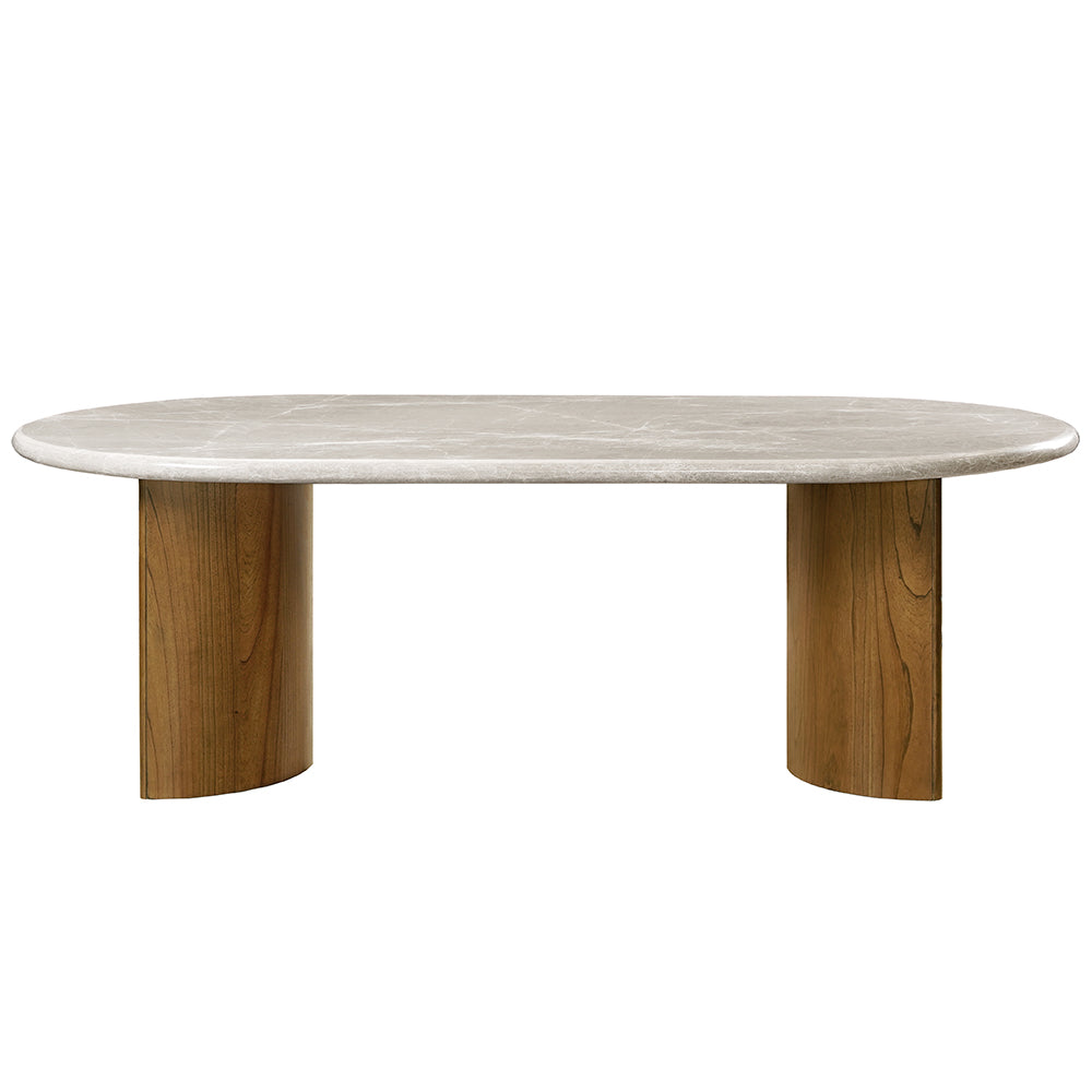 Darcy Oval Marble Dining Table & Arm Chairs