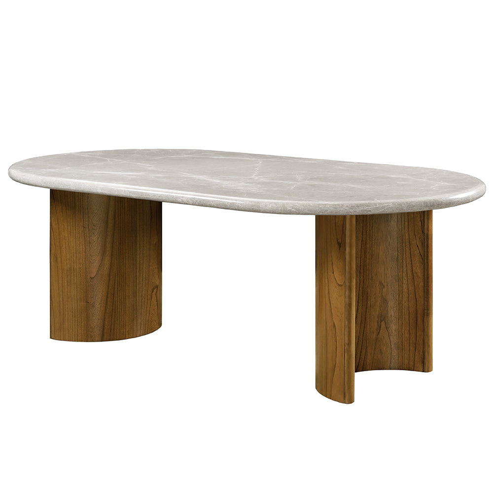 Darcy Oval Marble Dining Table & Arm Chairs