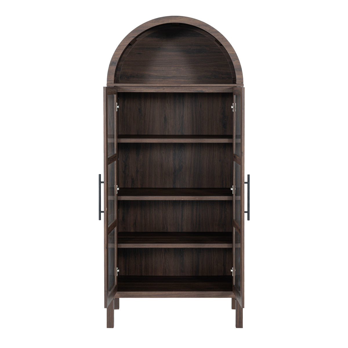 Gateshead 72" Arched Display Cabinet with Glass Doors & Adjustable Shelves – view 10
