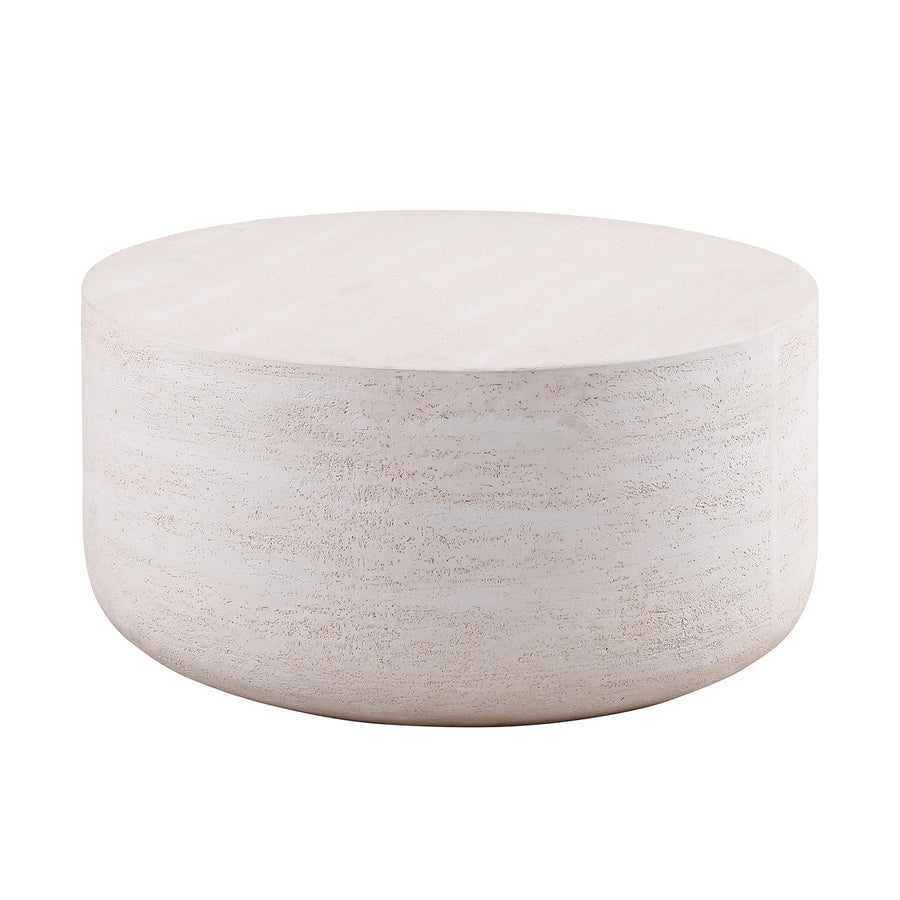 Balma Ceramic Coffee, End & Side Tables - Travertine Look, Indoor/Outdoor