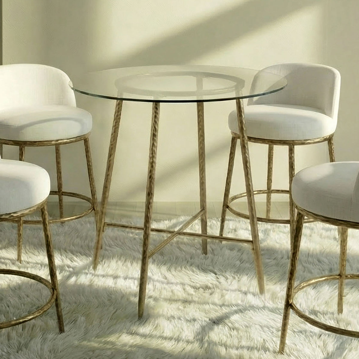 Rilva Glass Counter Height Table & Stools - Counter Table Only (36")