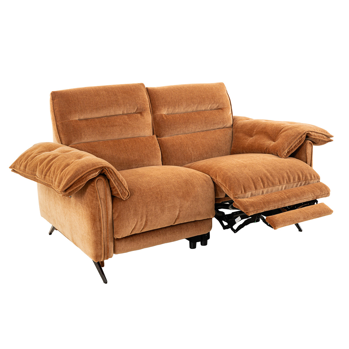 Morley Contemporary Power Reclining Sofa, Loveseat & Recliner with USB Ports - Pillow-Top Arms