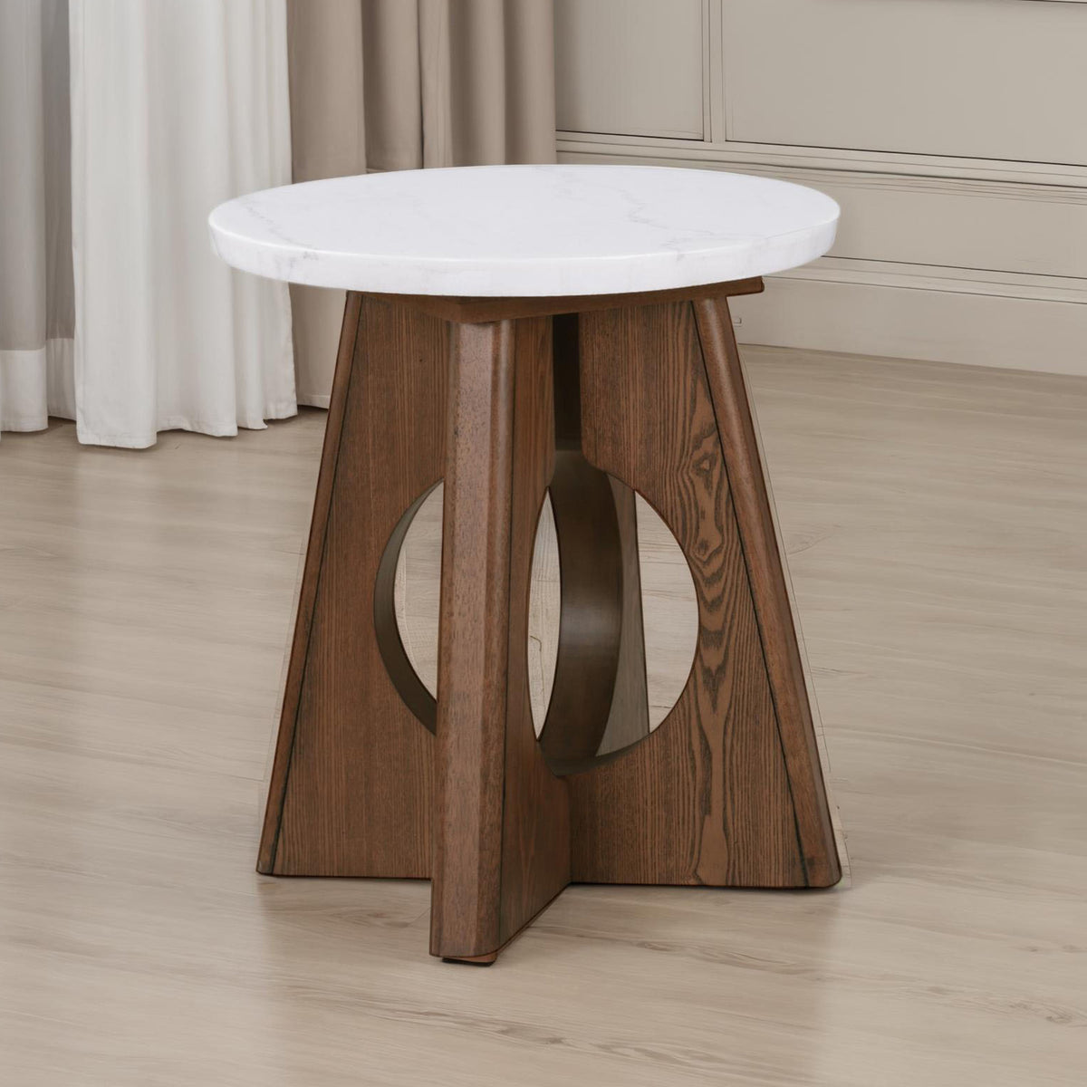 Lemvig Organic Modern Genuine Marble Coffee & End Table - End Table