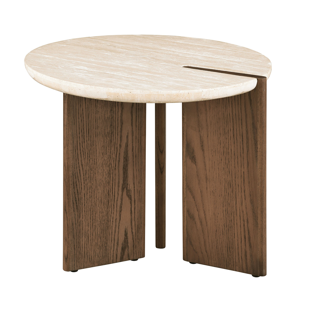 Olney Travertine Top Coffee & End Table - End Table (24")