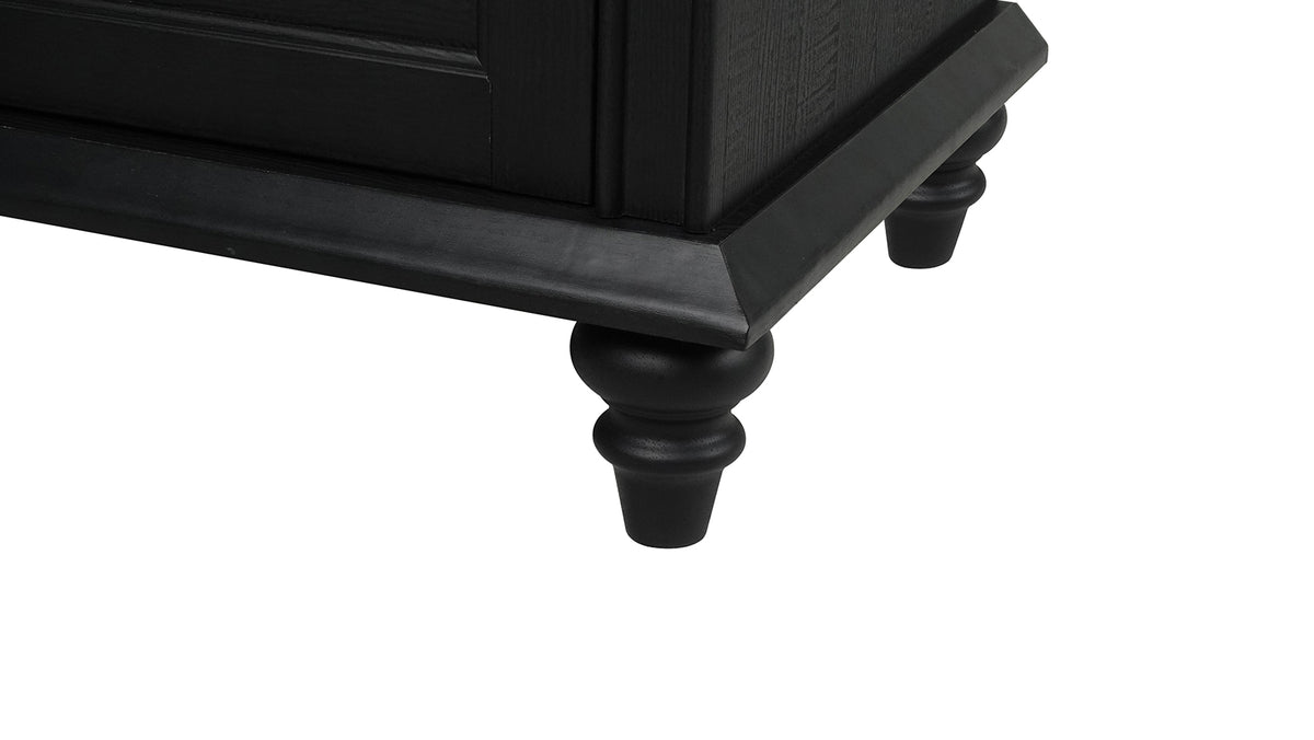 Hyde Traditional 3-Drawer Nightstand with Solid Wood Legs – view 9