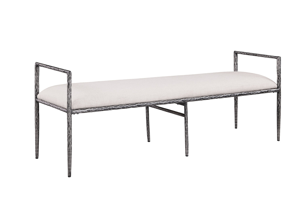 Valda Forged Steel Upholstered Bed & Bench - Bench