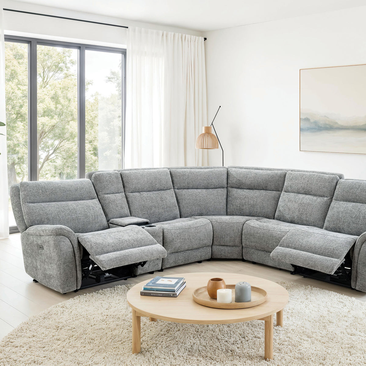 Mattheus Oversized Power Reclining Sectional - Gray