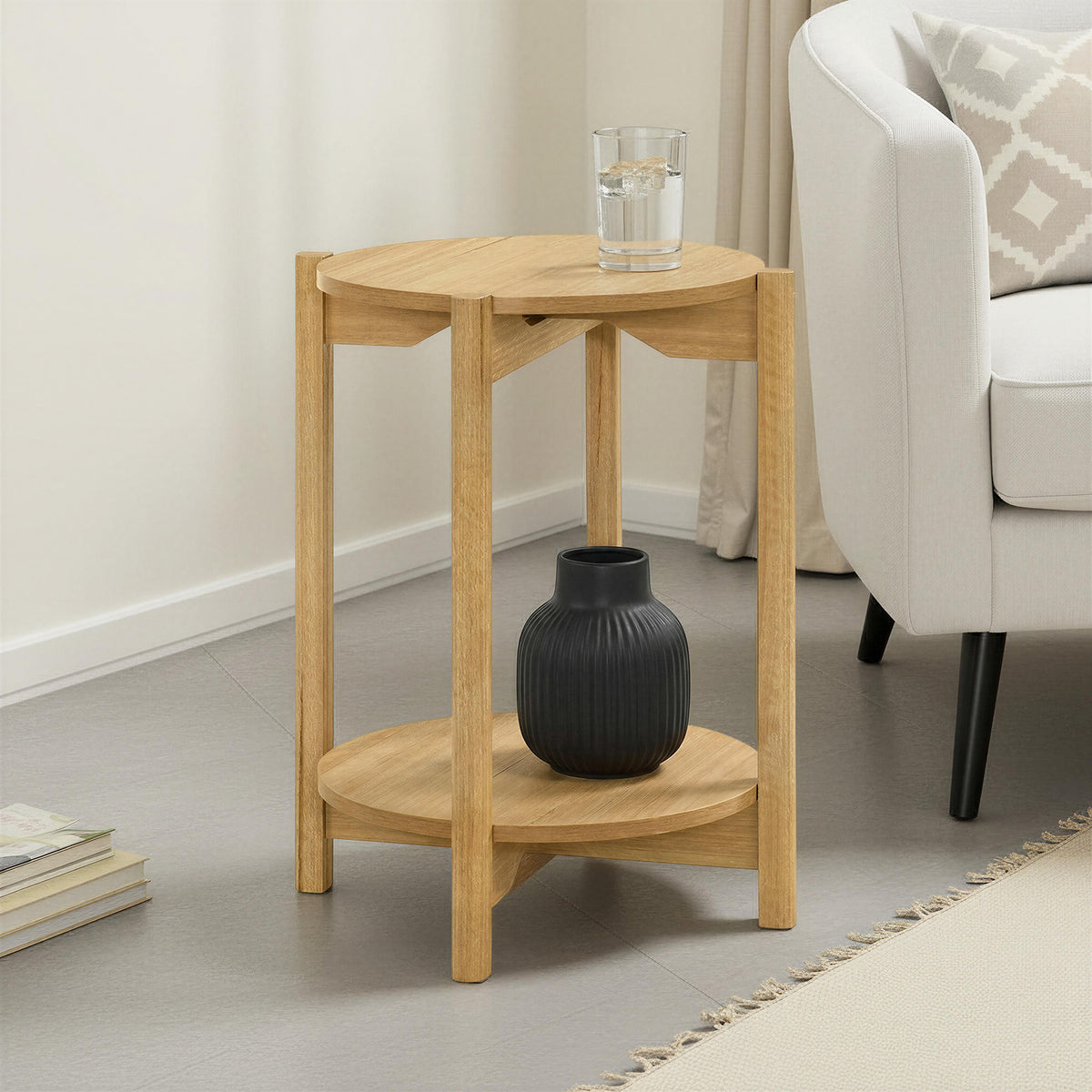 Hyde Transitional Coffee & End Tables - Round End Table