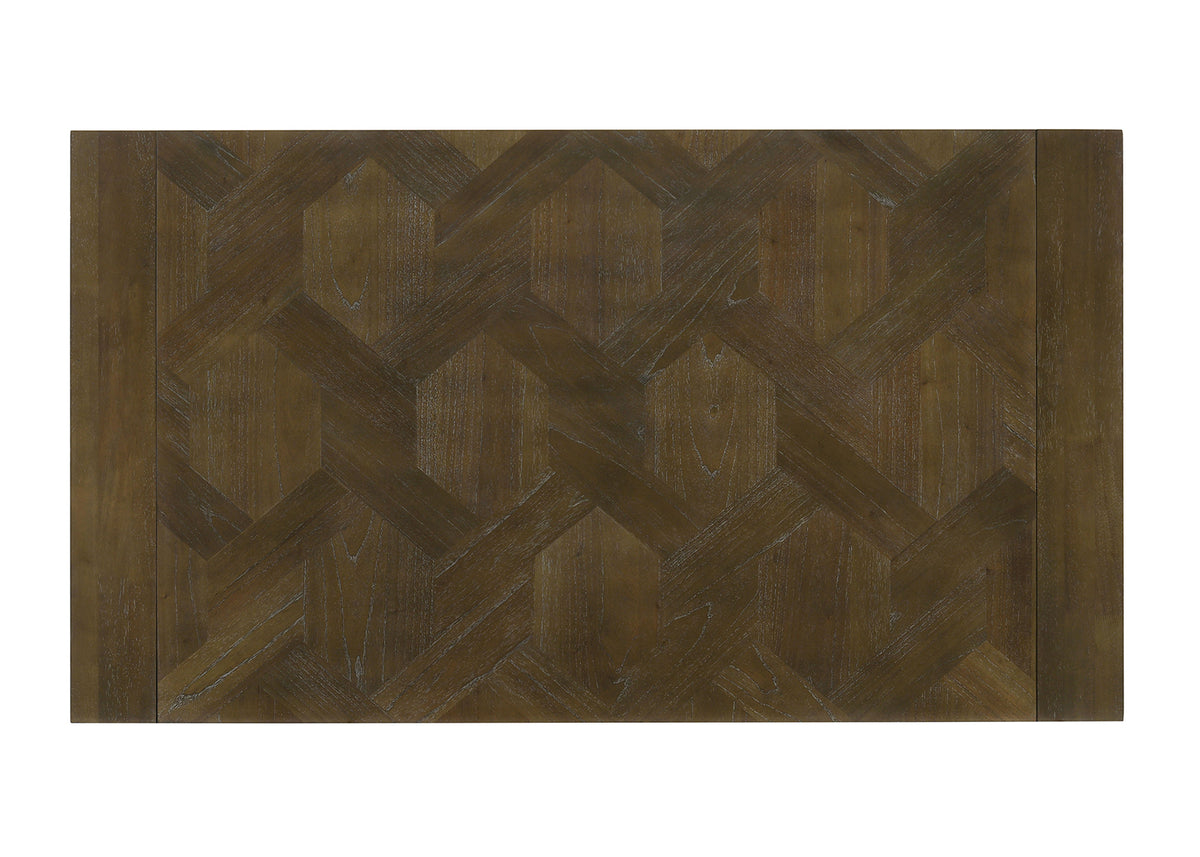 Coppet Transitional Inlay Dining Table & Upholstered Chairs – Dark Walnut, view 4