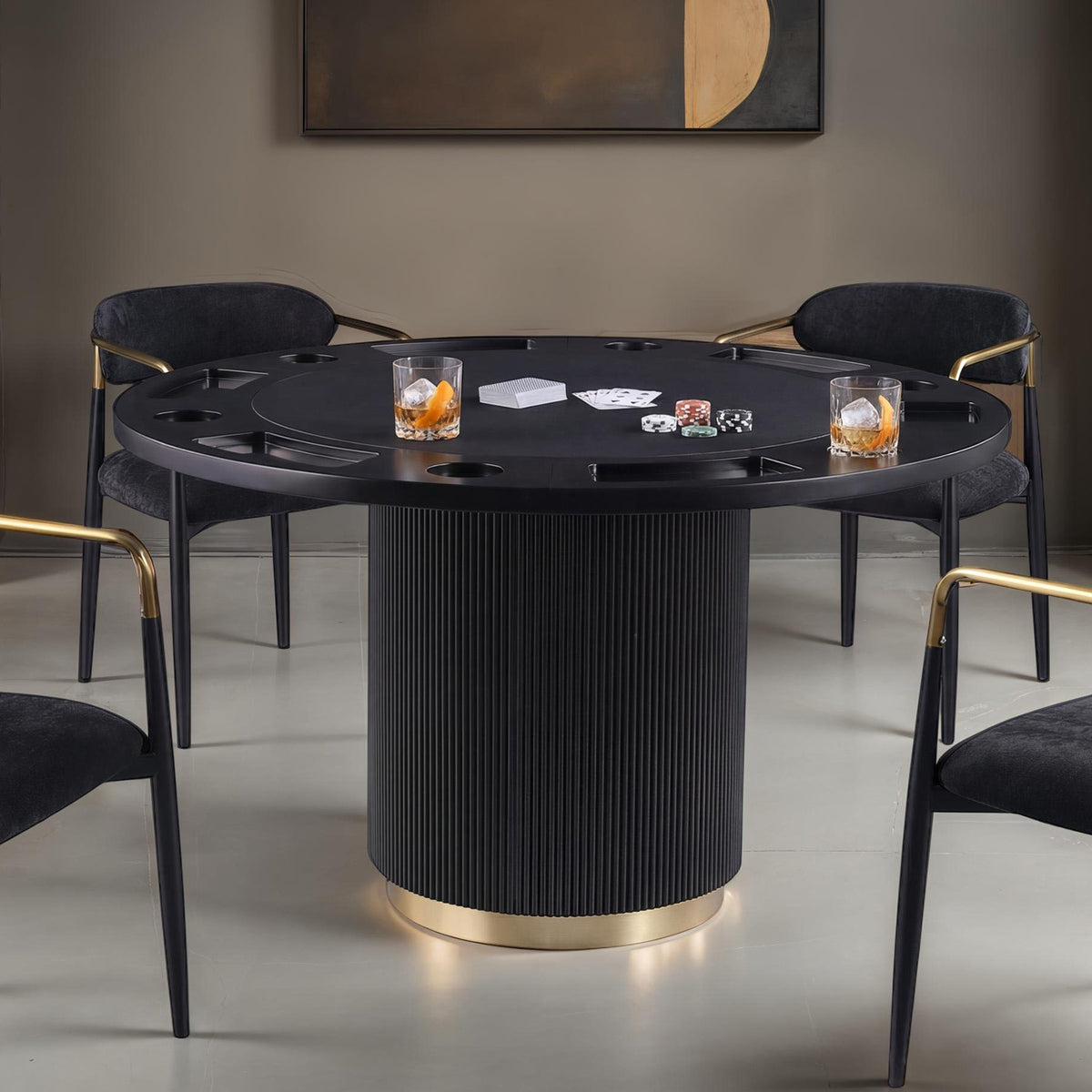 Frascone Round Game & Dining Table Set - Game Table Only
