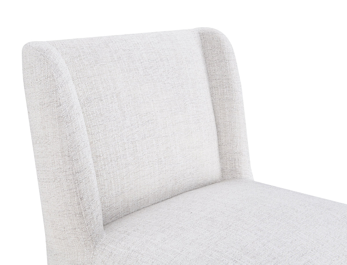 Fede Contemporary Wingback Upholstered Dining Chair with Casters – view 19