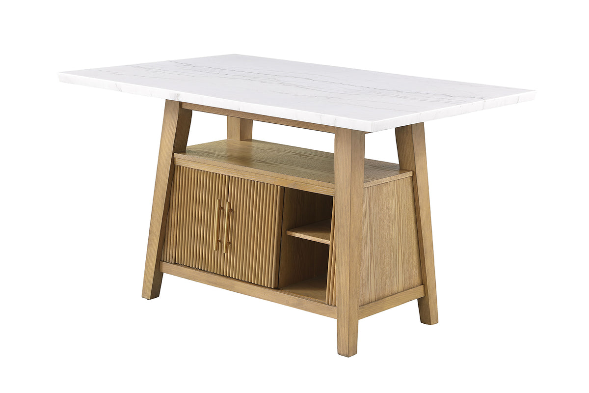 Tangier Genuine Marble Counter Height Dining Set – view 4