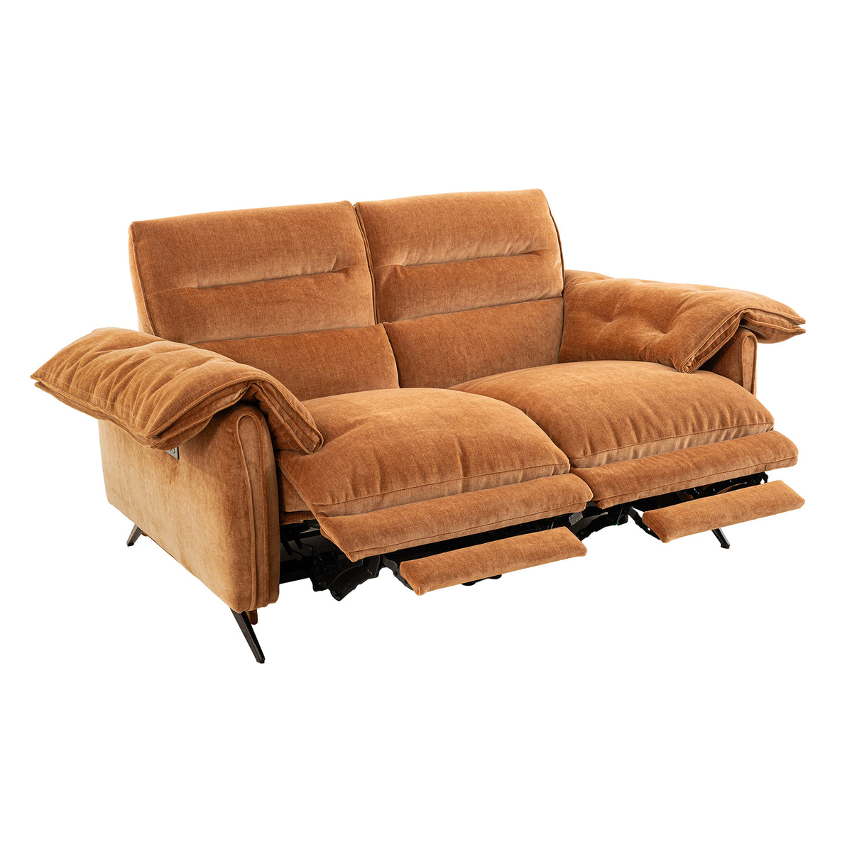 Morley Contemporary Power Reclining Sofa, Loveseat & Recliner with USB Ports - Pillow-Top Arms