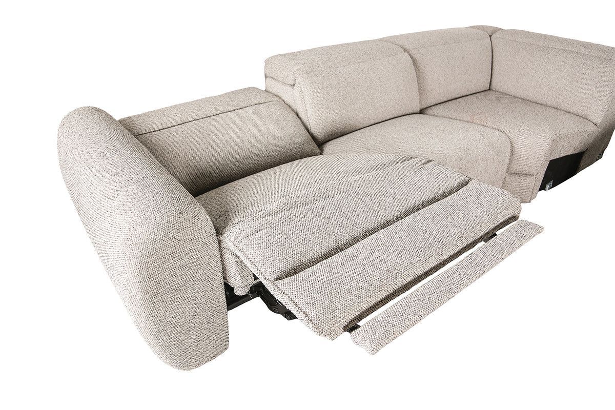 Zander Zero Gravity Power Reclining Sectional - Wireless Charging Console in Taupe