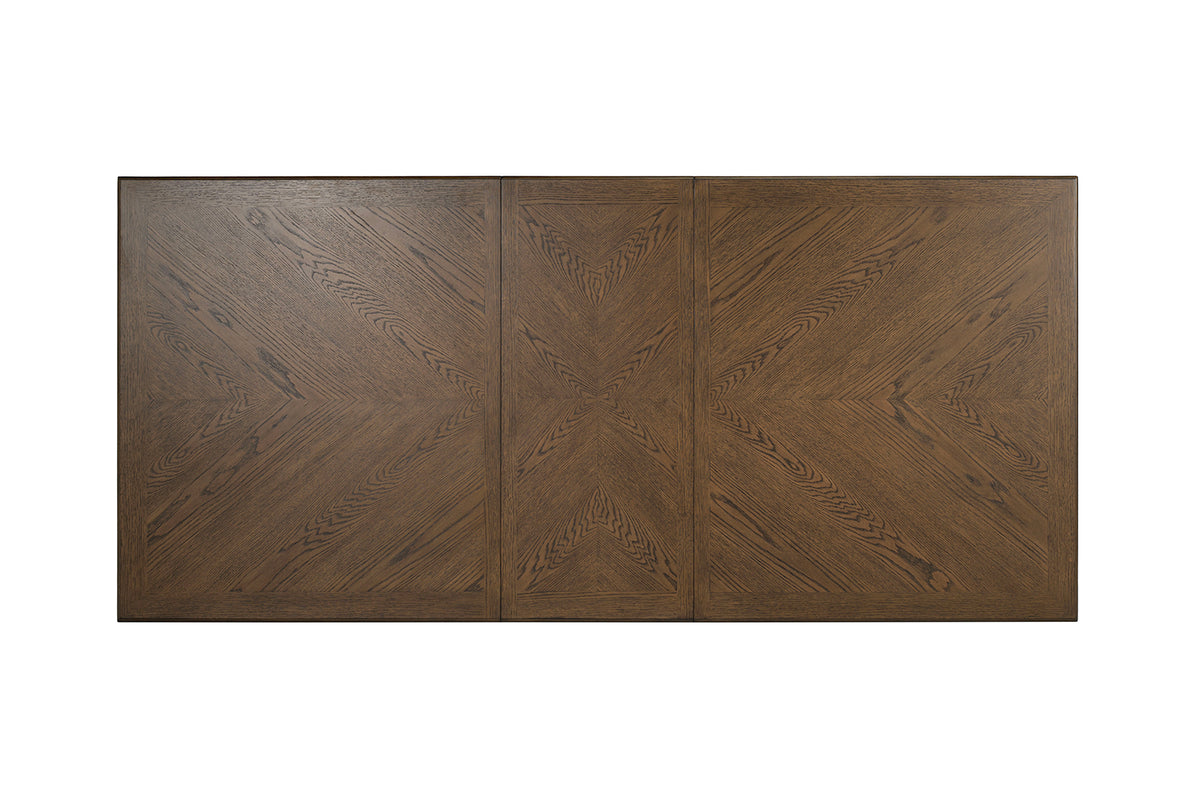 Casoria Rustic Extendable Trestle Dining Collection - Chevron Detail Table, Chairs & Sideboard