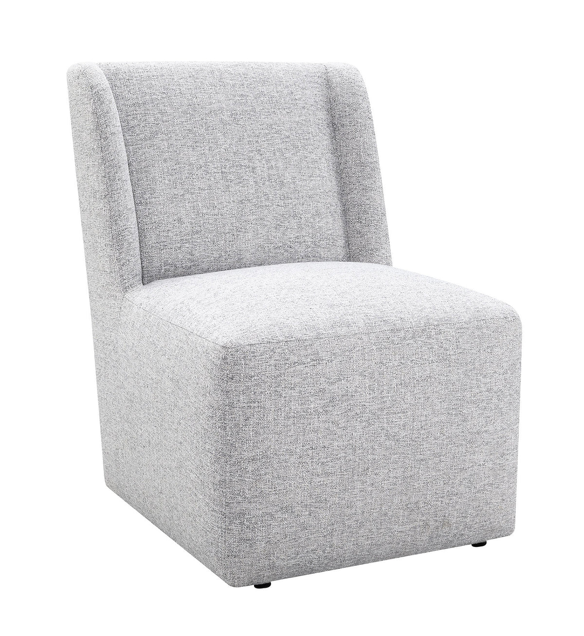 Fede Contemporary Wingback Upholstered Dining Chair with Casters – view 13