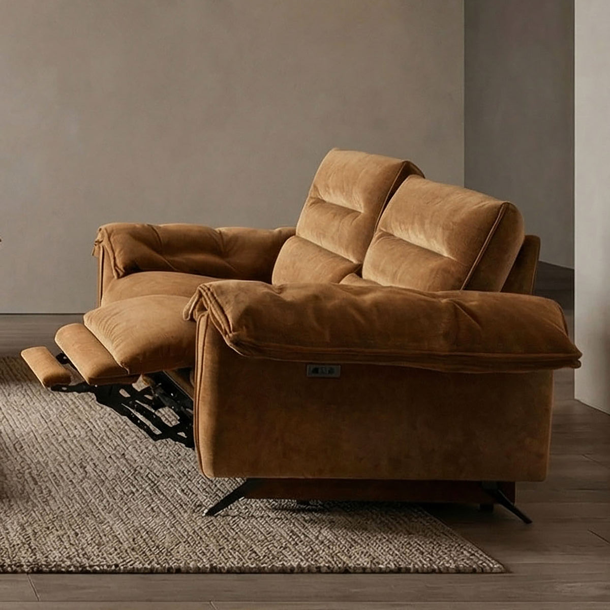 Morley Contemporary Power Reclining Sofa, Loveseat & Recliner with USB Ports - Power Loveseat