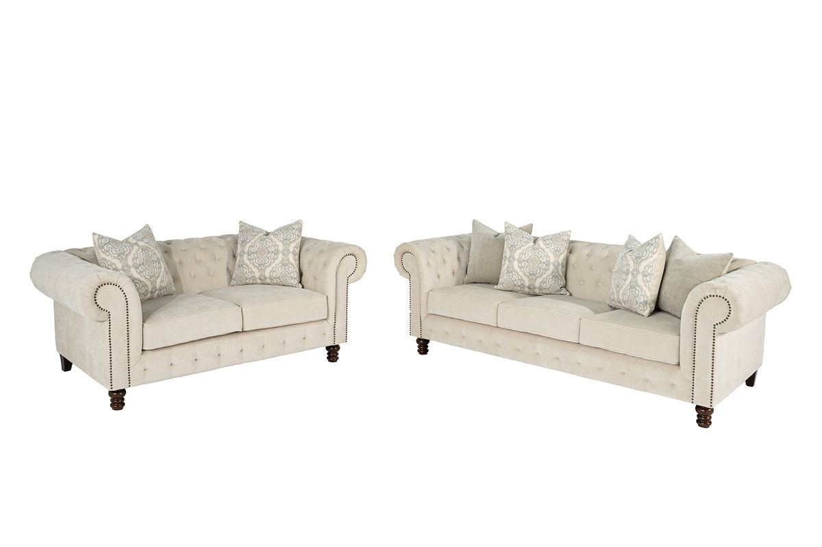 Ammirati Traditional Chesterfield Sofa, Loveseat & Chair – view 5
