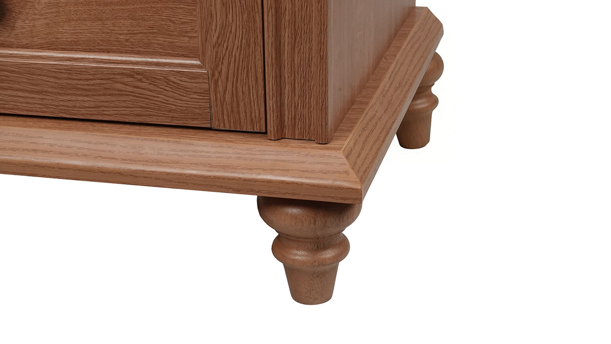 Hyde Traditional 3-Drawer Nightstand with Solid Wood Legs – view 7