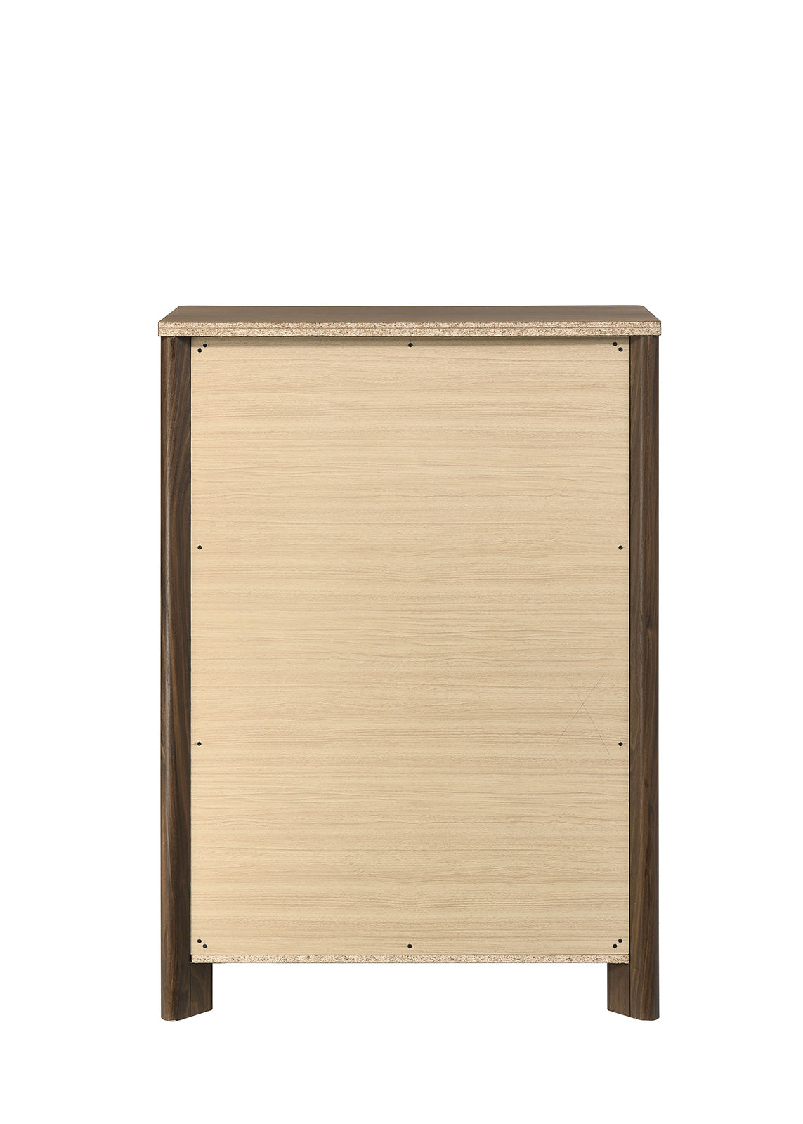 Hayward Mid-Century Modern Bedroom Collection - LED Channeled Headboard Bed, Dresser, Chest & USB Nightstand in Walnut