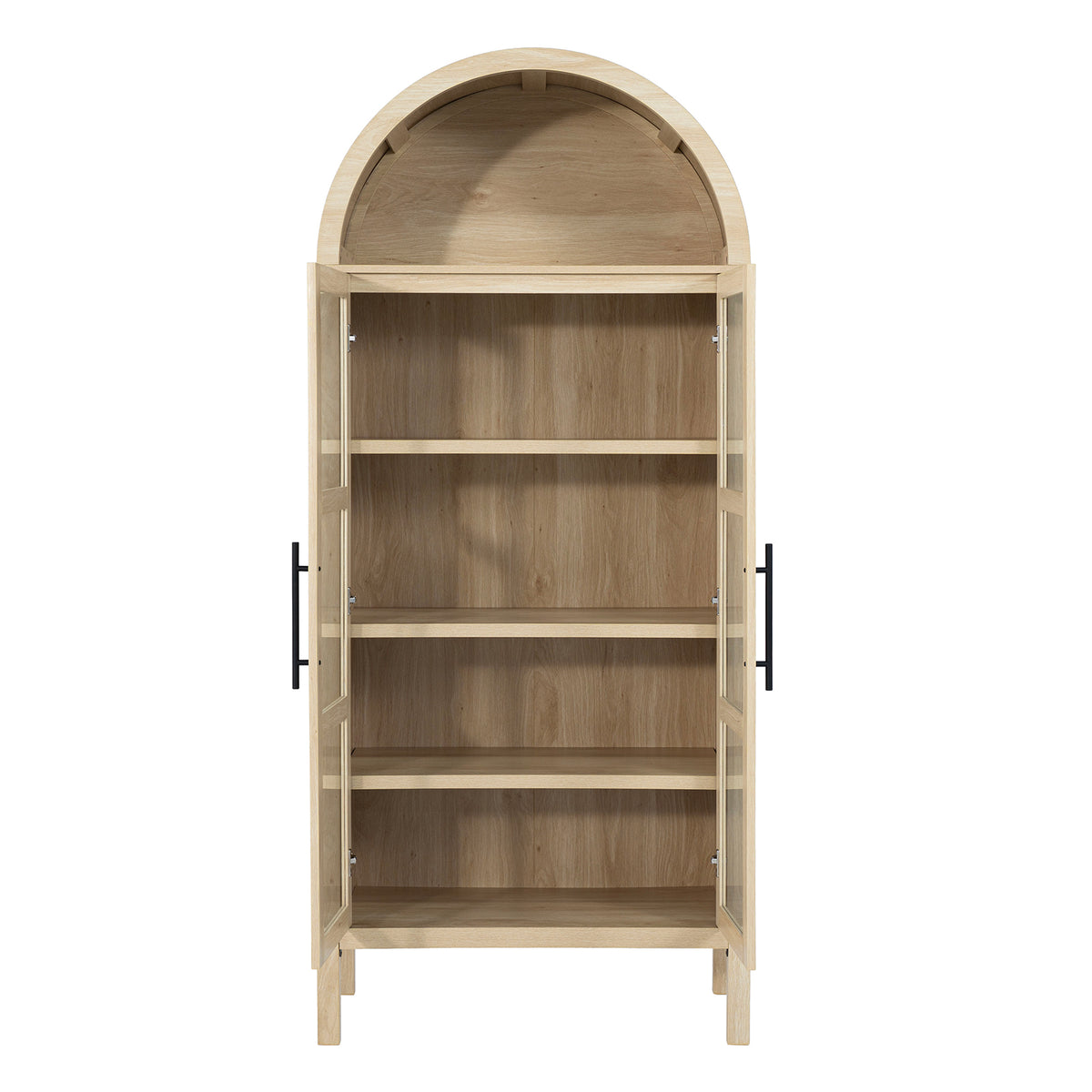Gateshead 72" Arched Display Cabinet with Glass Doors & Adjustable Shelves – view 6