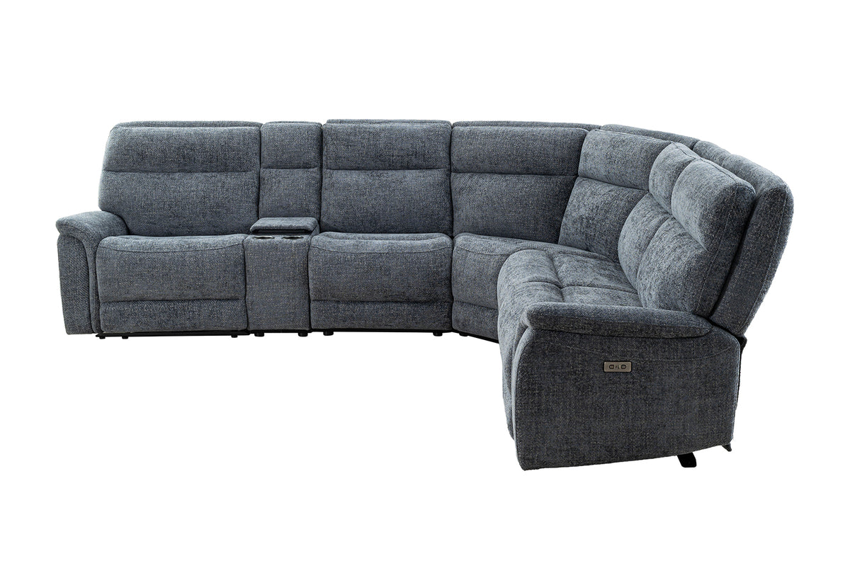 Mattheus Oversized Power Reclining Sectional - USB, Cup Holders & Cooler Console