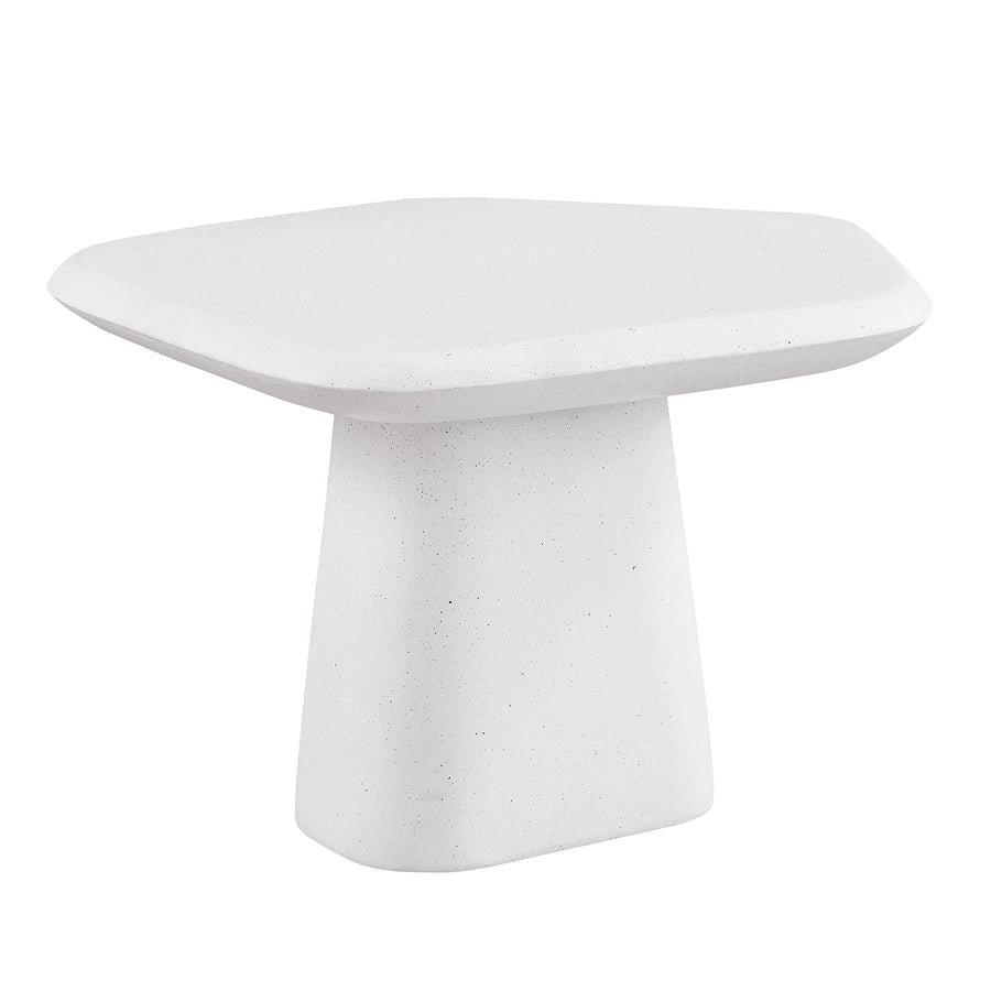 Amico Ceramic Pedestal Coffee & End Tables - Contemporary in White