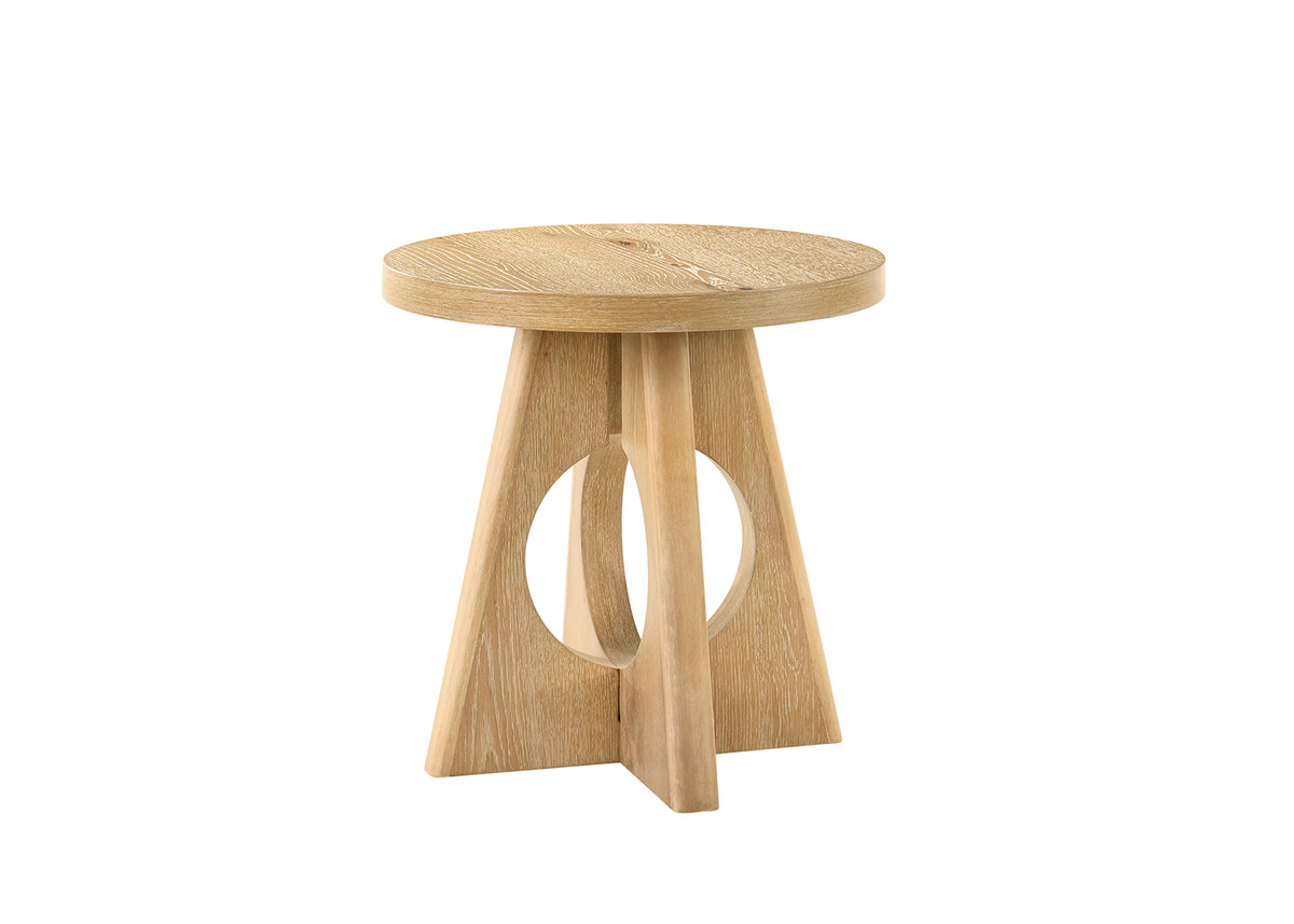 Olgod Round Pedestal Coffee & End Table - Round End Table