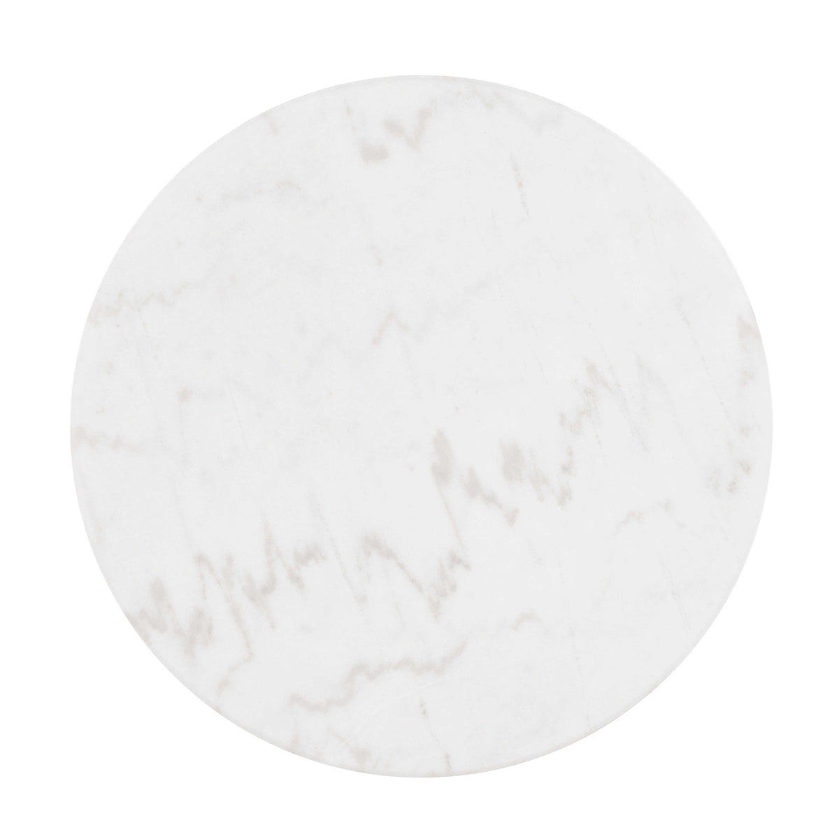Virden Genuine Marble Cocktail & End Tables - Reeded Plinth Base with Gold Accents