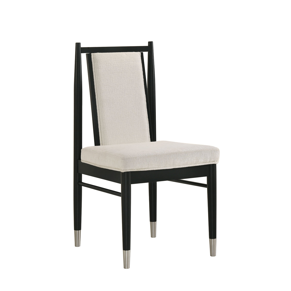Margate 84" Dining Table & Chenille Chairs with Arrow Legs - 2 Side Chairs