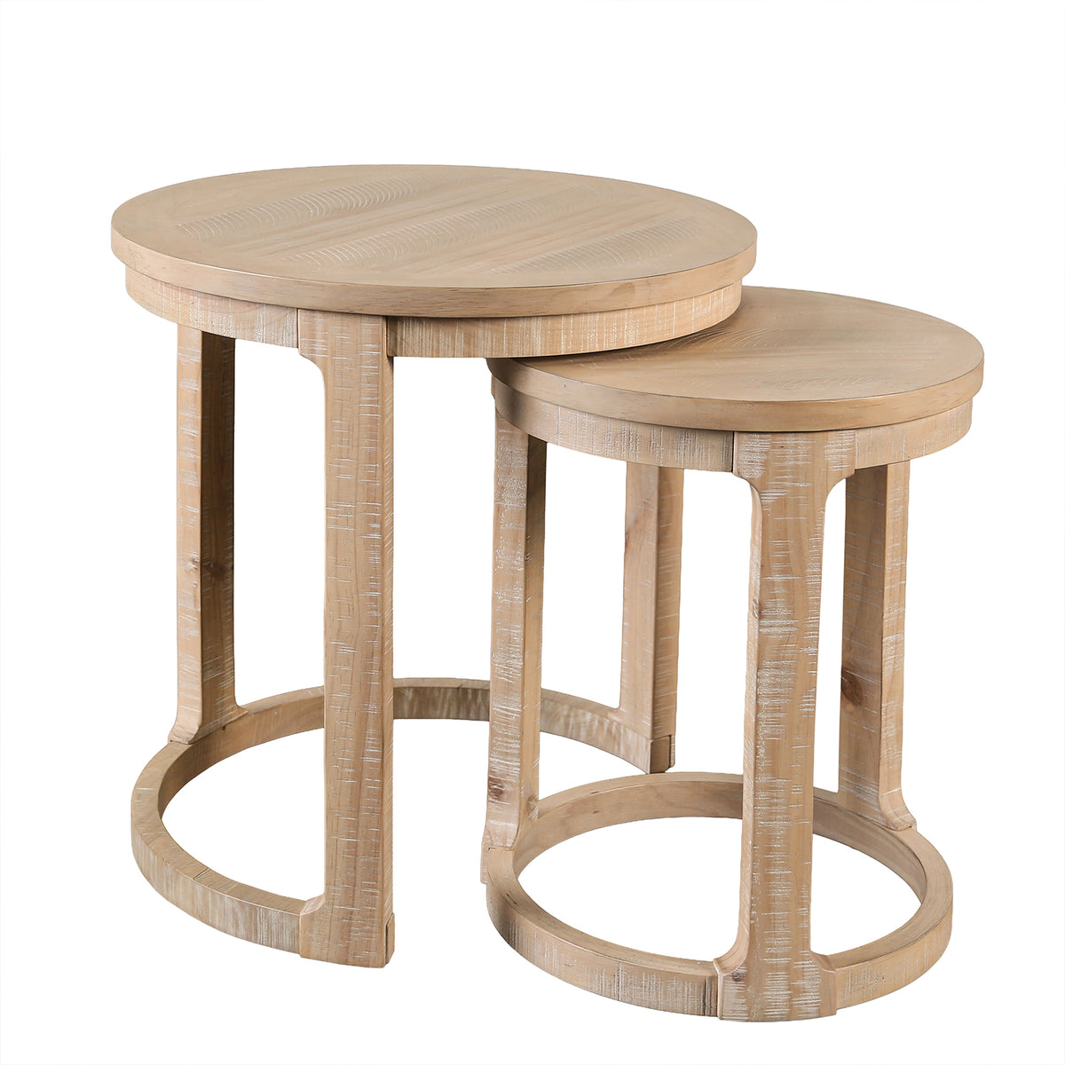 Hickory Transitional Solid Pine Coffee Table & Nesting End Tables – view 17