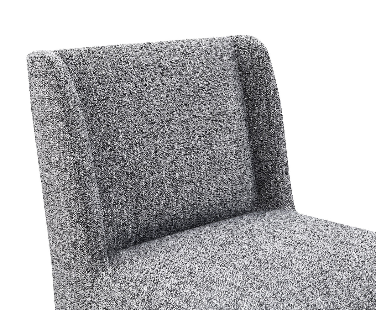 Fede Contemporary Wingback Upholstered Dining Chair with Casters – view 7