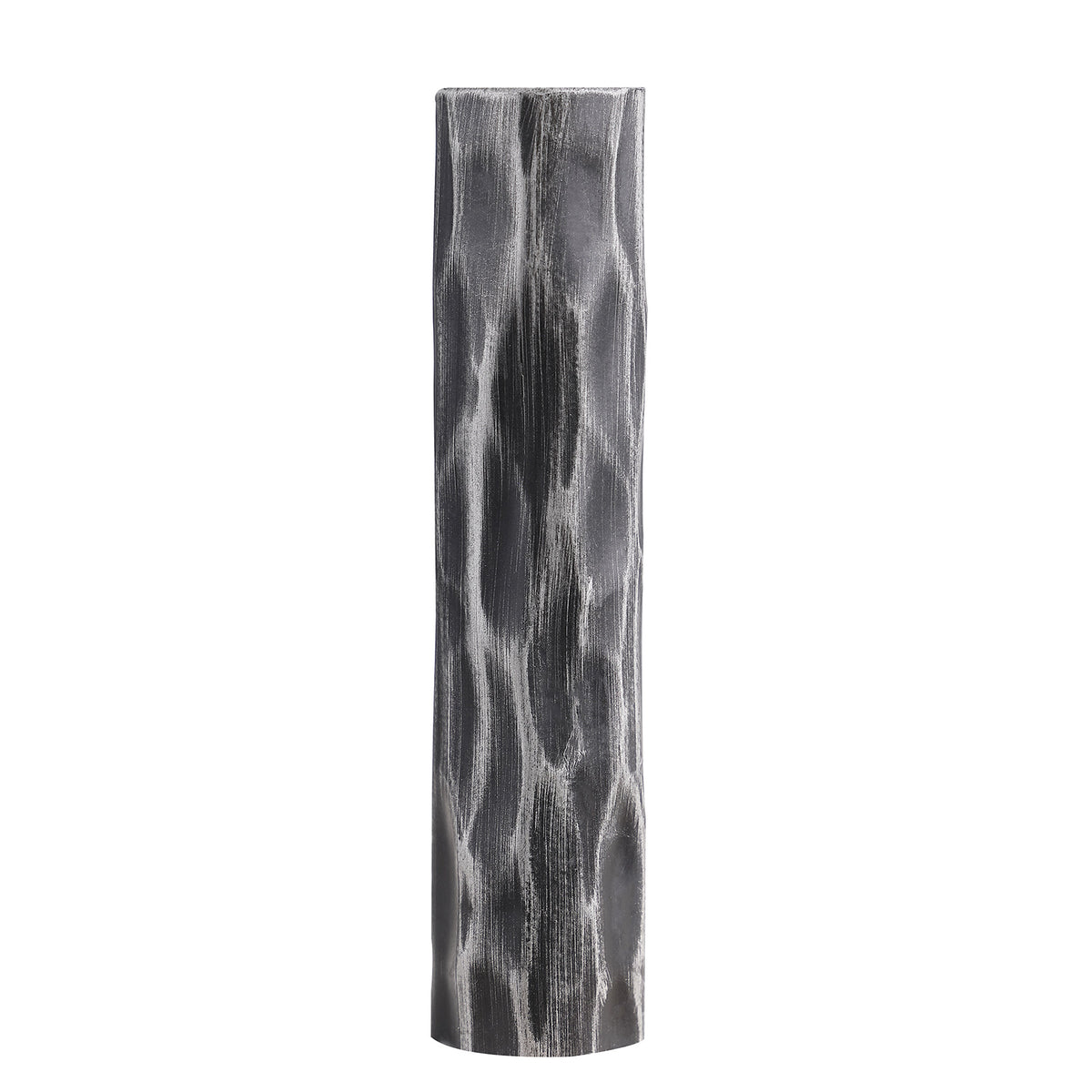 Sarna Round Tempered Glass Side Table with Forged Steel Base – view 5
