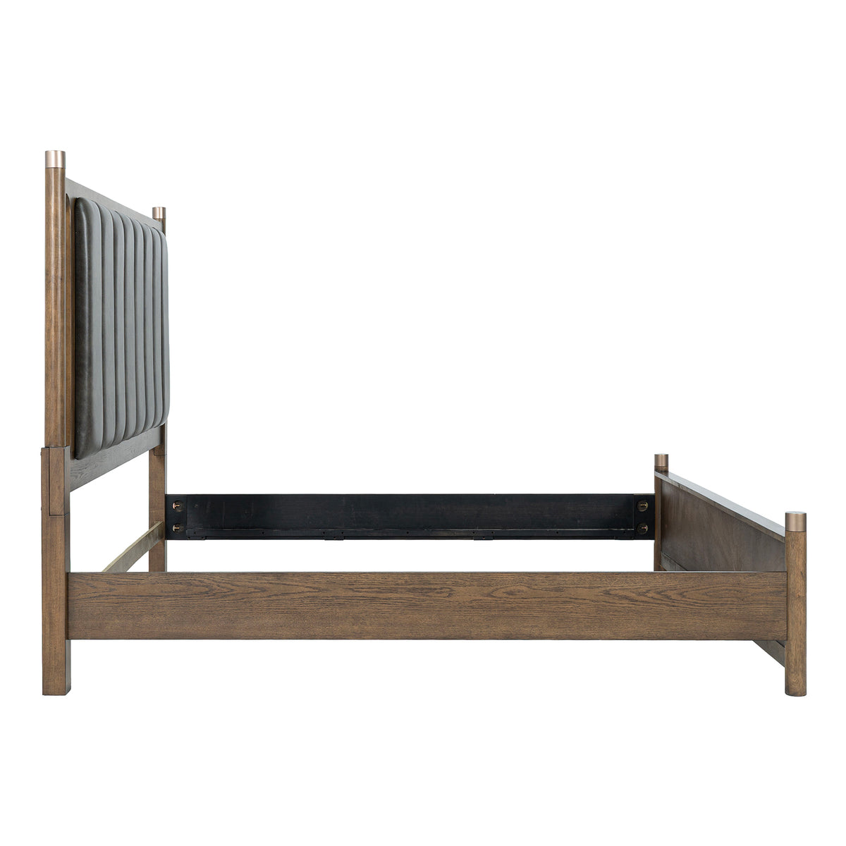 Newent Two-Tone Channel-Tufted Bed & Bedroom Set – Dark Walnut, view 9