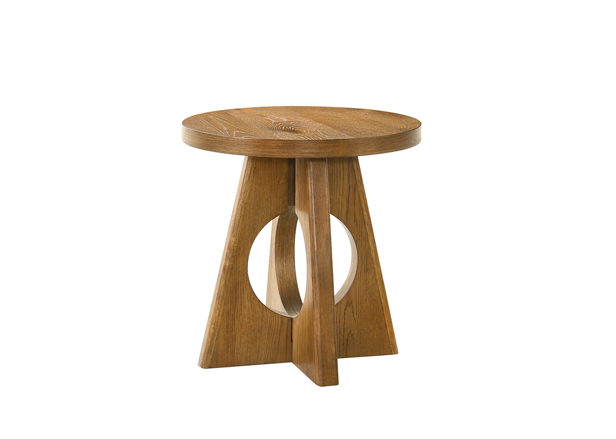 Olgod Round Pedestal Coffee & End Table - Round End Table