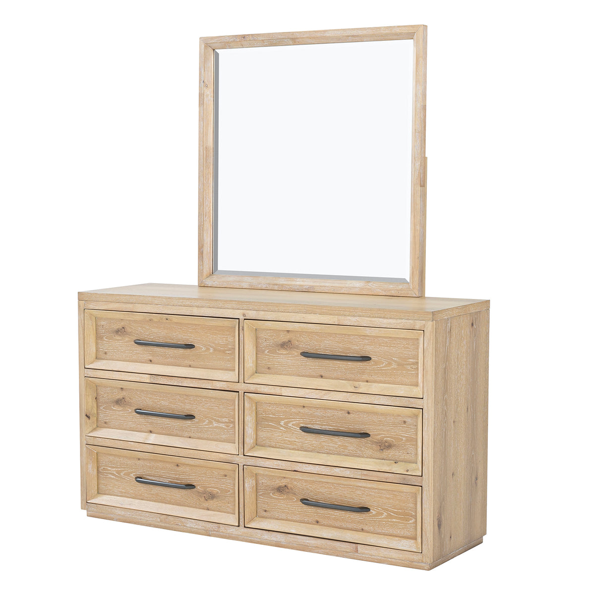 Helios LED Headboard Bed & Bedroom Set with USB Nightstand - Dresser