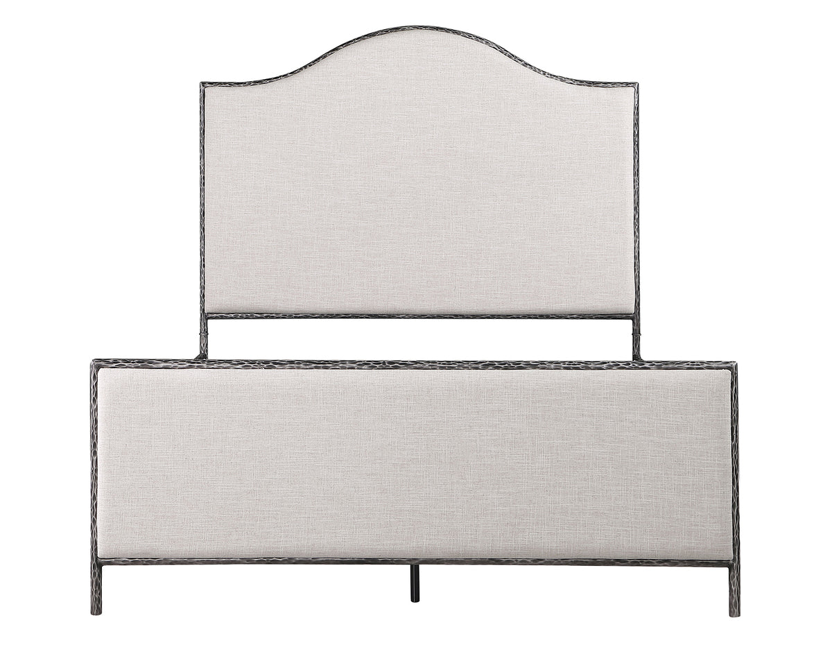 Vilna Contemporary Forged Steel Upholstered Bed & Bench – view 12